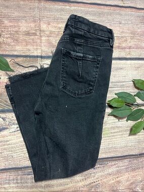 Good American black gently used frayed hem women's jeans size 8/29